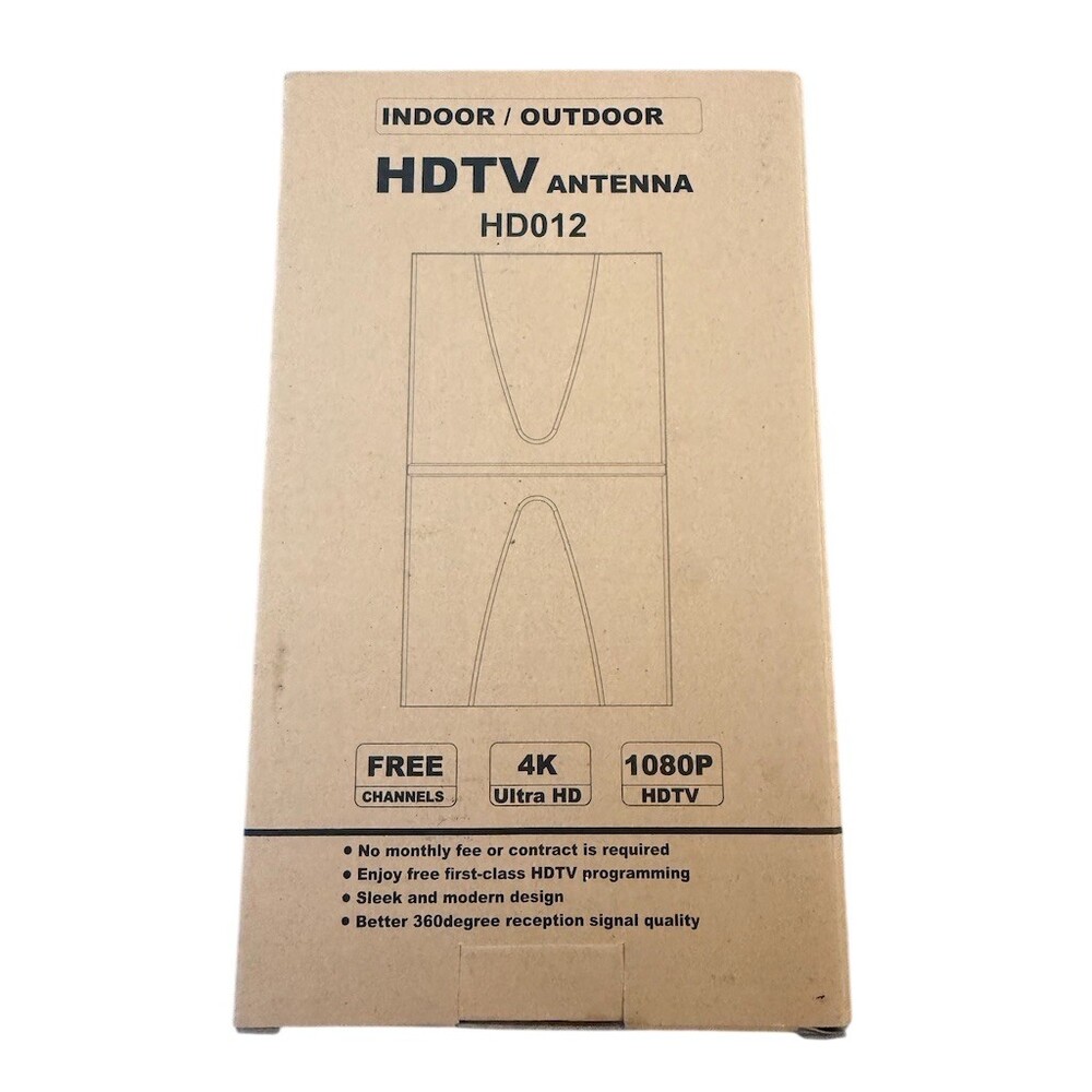 Indoor/Outdoor HDTV Antenna 4K UHD 1080p 360° Reception USB Powered